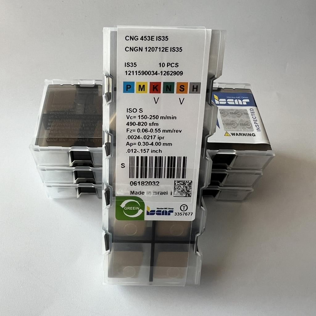 ISCAR / CNGN120712E IS35 / Industrial indexable carbide inserts 10 Pcs
