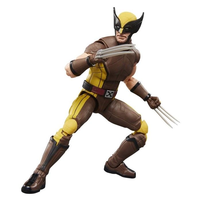 Figurine Wolverine (costume marron) de collection 15 cm, Marvel Legends Series, inspirée du Film Deadpool & Wolverine de Marvel Stud