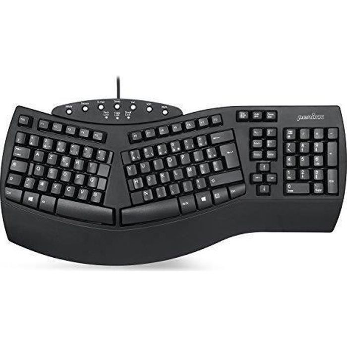 Clavier Ergonomique - Perixx - PERIBOARD-512 - Filaire - AZERTY - Repose-mains Intégré