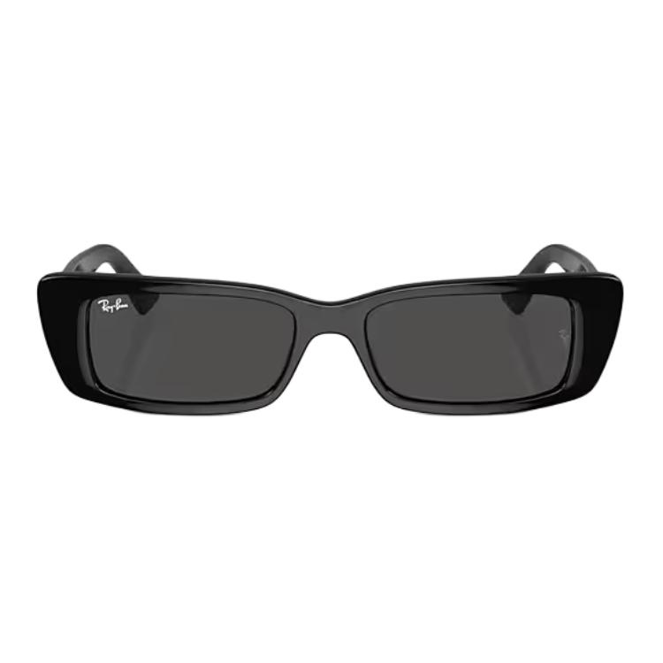 Солнцезащитные очки RayBan оригинального дизайна прямоугольной формы унисекс для пары черные