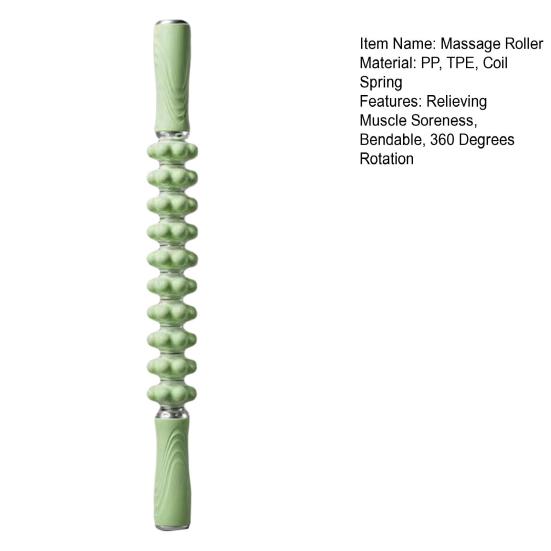 Портативная палка для йоги и массажа с вращением на 360 градусов для расслабления мышц