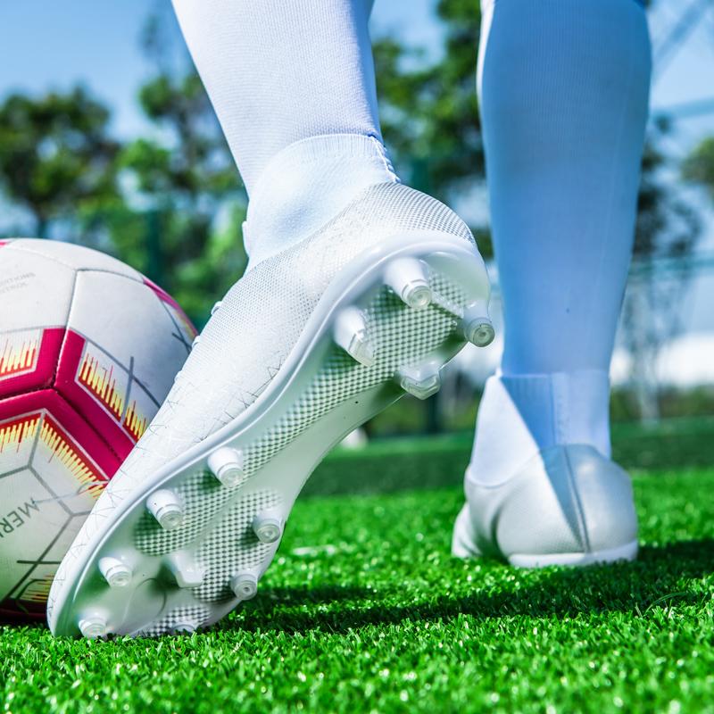 Футбольные бутсы 30-47 Мужские высокие носки Футбольные бутсы Молодежная спортивная обувь Футбольные тренировочные кроссовки Художественный макияж Газон Детские футбольные бутсы