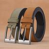 Pu Belt Men'S Zinc Alloy Button Head Casual Men'S Belt Pingyang Belt Men'S Belt