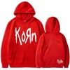 Autumn/Winter Korn Rock Band Letter Hoodies Men's and Women's Harajuku Hoodies Casual Sports Men's and Women's Warm Sweatshirts