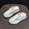 Кожаные полые папины кроссовки женские летние новые легкие с внутренней платформой на толстой подошве повседневные спортивные с сумкой на носке сандалии