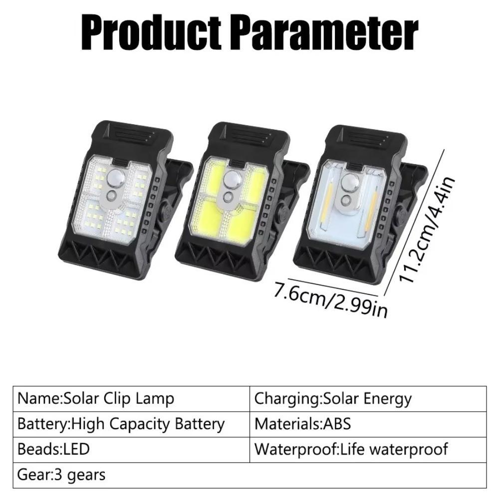Waterproof Motion Sensor Lamp 3 Modes LED Solar Light New Solar Clip Light Garden Decoration