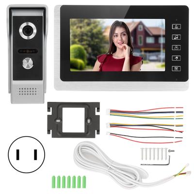 7-дюймовый TFT LCD проводной видеодомофон 2-сторонняя система ночного видения водонепроницаемая система безопасности для дома