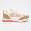 Frisby Sneakers with Pink Sole and Yellow Touch with White Laces for Women