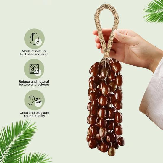 Браслет-погремушка из семян качо, браслет на ногу, африканский шейкер, браслет из скорлупы ореха, натуральные ударные музыкальные инструменты