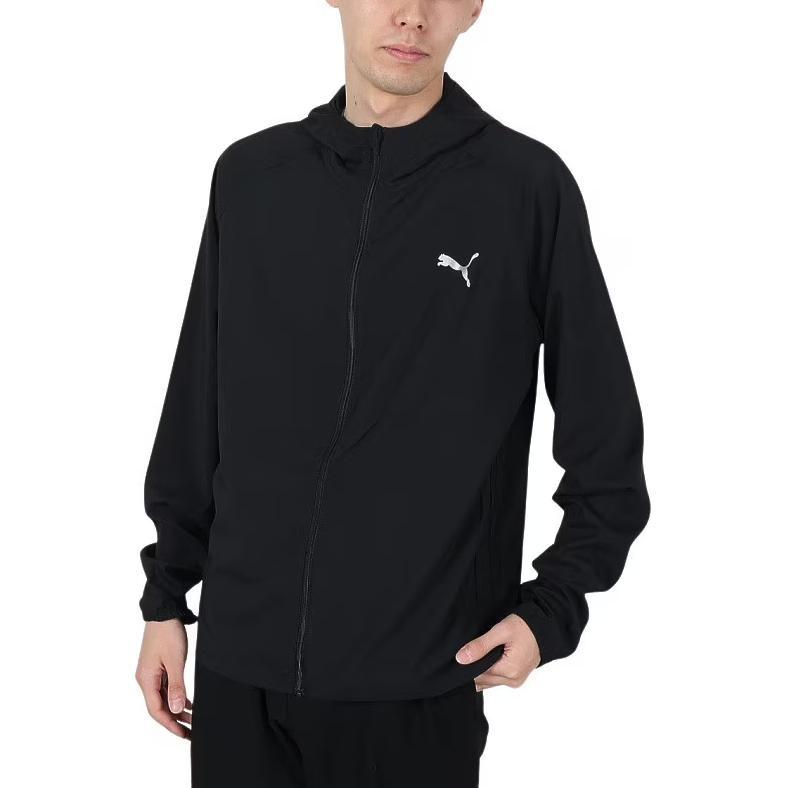 PUMA RUN FAVORITE WOVEN HOODED JACKET M Jacket Men's Black 523673-01
