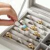 Large Capacity Jewelry Box Velvet Storage Box Gift Case  Girl