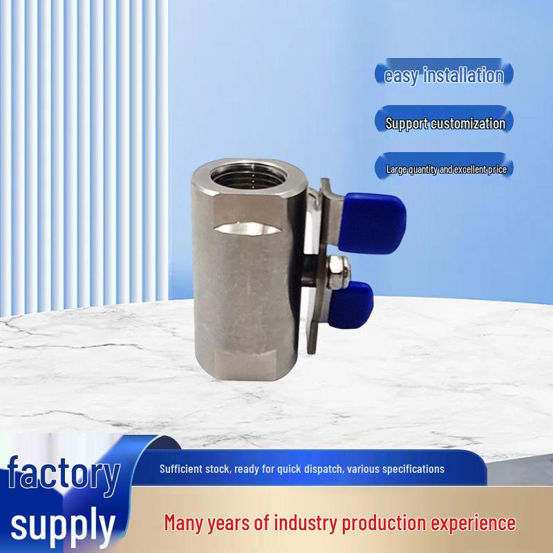 Cantonese Stainless Steel Mini Ball Valve with Butterfly Handle - Female Threaded Water Pipe Switch Valve