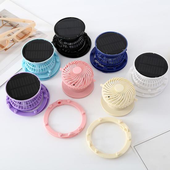 Fishing Hat Fan with Solar Panel Strong Airflow Low Noise Lightweight Adjustable Rechargeable Air Cooling Fan