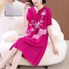 High End Western-style Dress, Mom's Summer Fashion Print, Age Reducing, Elegant Temperament, Women's Clothing