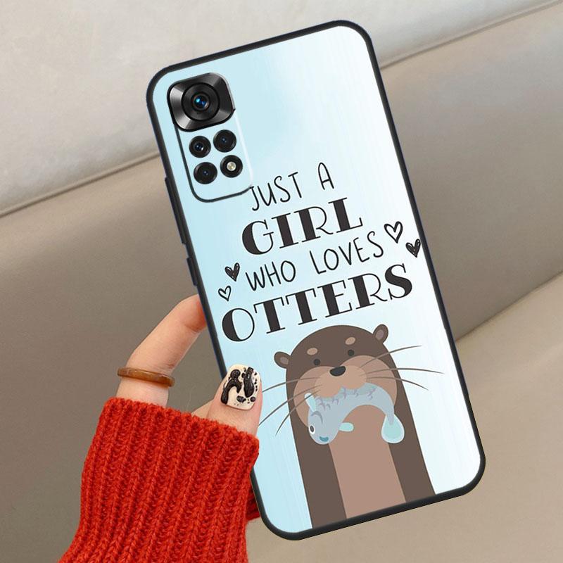 Cute cartoon otter Case For Xiaomi Redmi Note 14 13 12 11 10 15 Pro Plus Cover For Redmi 15 C 13C 10C 12C 14C