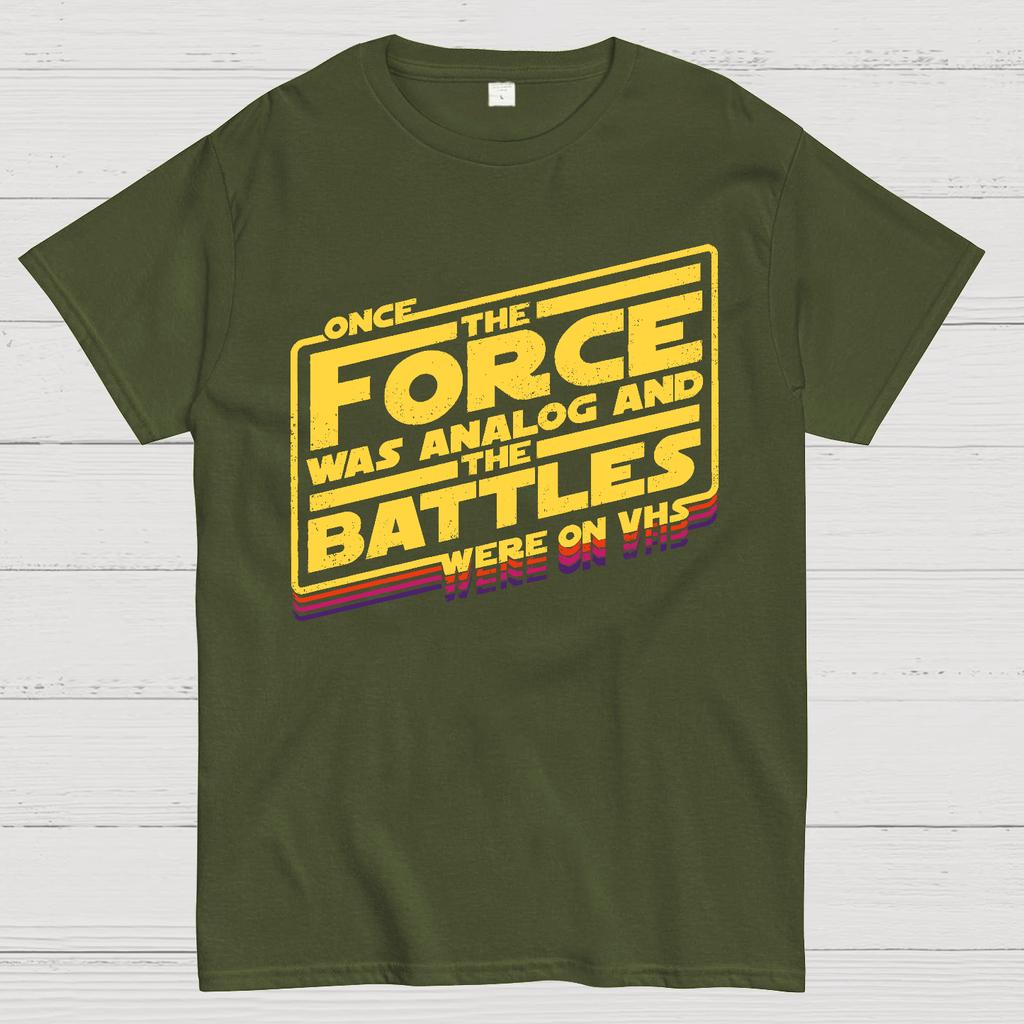 Once The Force Was Analog And The Battles Were On VHS 100% Cotton Summer Casual Cool Loose T-Shirt