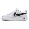 Nike Air Force 1 07 GS Cut Out Swoosh — Бело-черные детские кроссовки DR7889-100