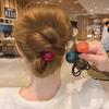 2Pcs Women Hair Ropes Transparent Jelly Ball Design High Elasticity Hair Ties No Damage Ponytails Buns Holder Hair