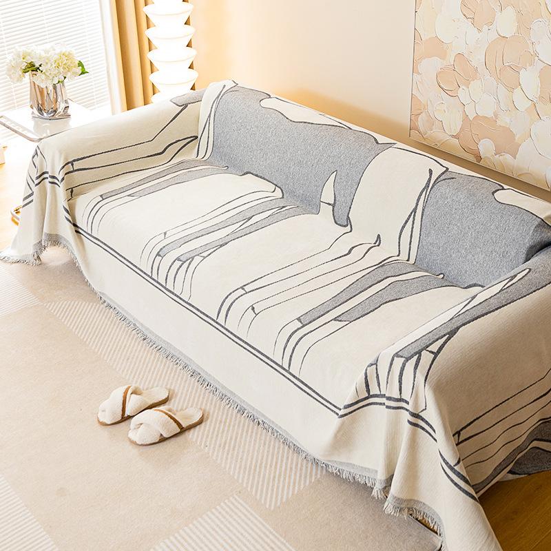 Атмосфера Чувство Четыре Сезона Универсальное Шенилловое Полотенце для Дивана с Лошадью Все Включено Универсальная Ткань для Чехла на Диван Нелипкая Шерсть Цельный