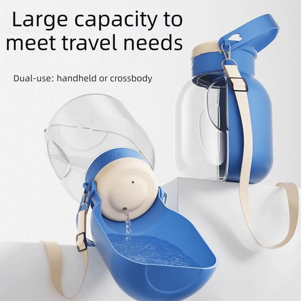 2 in 1 Design Dog Water Bottle Large Capacity Drinking Feeder Pet Drinking Bottle with Food Containe Leak-Proof