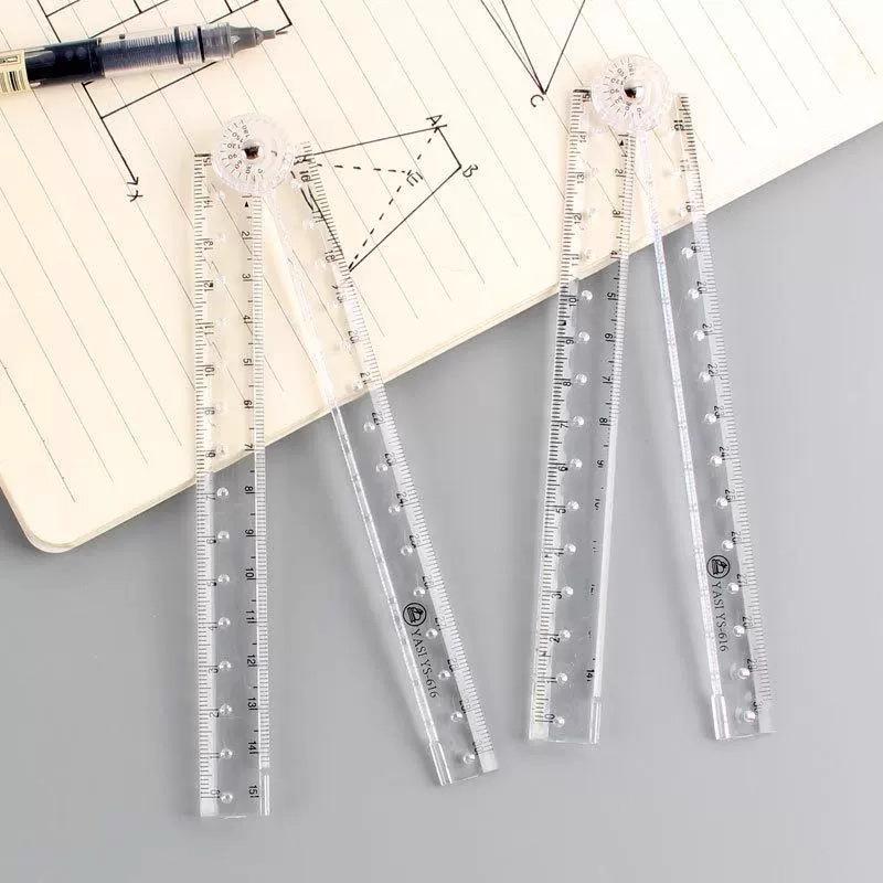 Creative Stationery Folding Ruler, Black and White Simple Straight Ruler, Graphic Folding Ruler, Primary School Students' Learning Supplies