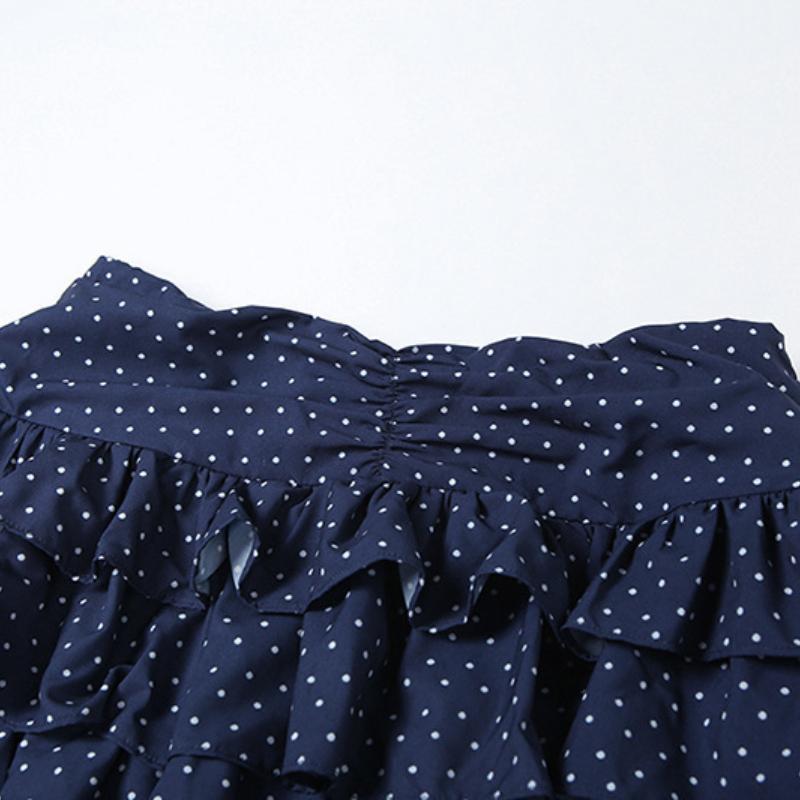 European and American Spring Women's Clothing Pure Desire Sexy Hanging Neck Vest Slim Fit Polka Dot Wrapped Hip Short Skirt Set