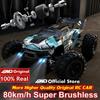 swpzb8 Super Brushless 80KM or 50KM/H 4WD RC Car With LED Remote Control Cars High Speed Drift Racing 4x4 Off Road Truck Kid Adult Toy