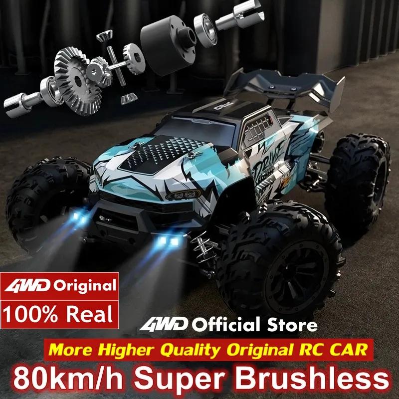 swpzb8 Super Brushless 80KM or 50KM/H 4WD RC Car With LED Remote Control Cars High Speed Drift Racing 4x4 Off Road Truck Kid Adult Toy