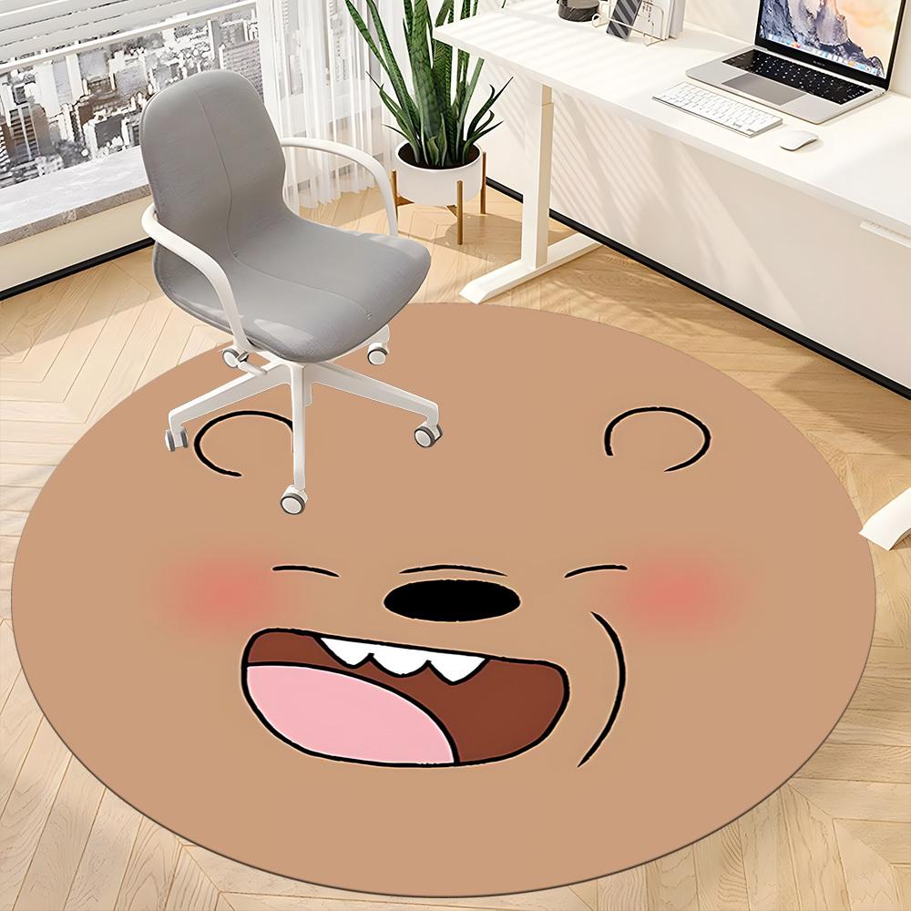 1 шт. Круглый ковер We Bare Bears для офиса, под офисные стулья, спальни, гостиной, домашний декор a1022200