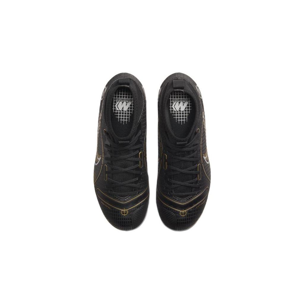 Nike Mercurial Superfly 8 Academy С круглым носком На шнуровке Нескользящие Прочные Высокие Футбольные бутсы Детские кроссовки Черные DJ2859-007