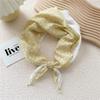 Cotton And Linen Small Square Scarf Silk Scarf Women'S Spring And Autumn New Style Artistic And Versatile Fashionable Temperament Headband Scarf