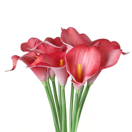 Yousheng 10 шт. Имитация каллы Реалистичный искусственный цветок Многоразовая искусственная калла с гибким стеблем для вазы Цветочная композиция Домашний декор