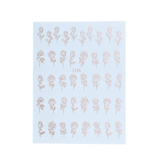 Nail Sticker Exquisite Pattern Strong Stickiness Removable Allergy Free Self Adhesive Decorative No Odor