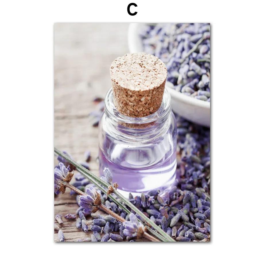 Lavender Wreath Train Bike Purple Landscape Wall Art Nordic PostersCanvas Painting And Prints Wall Pictures Living Room Decor