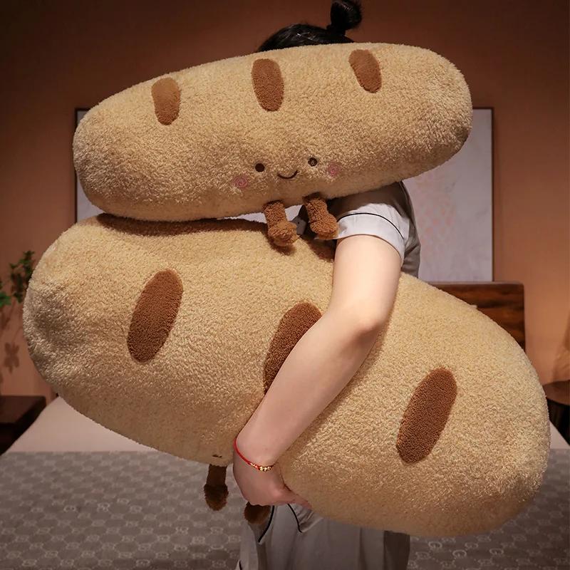 New Style Bread Plush Pillow Stuffed Toys French Baguette Food Plushie Party Prop Decoration Cushion Sleeping Birthday Gift