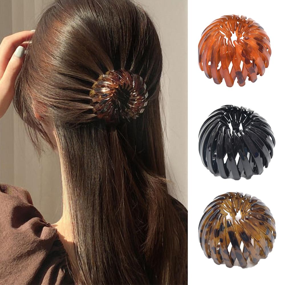 Temperament Stretch Meatball Head Vintage Bird's Nest Bun Maker Hair Ring Ponytail Buckle Hair Claw