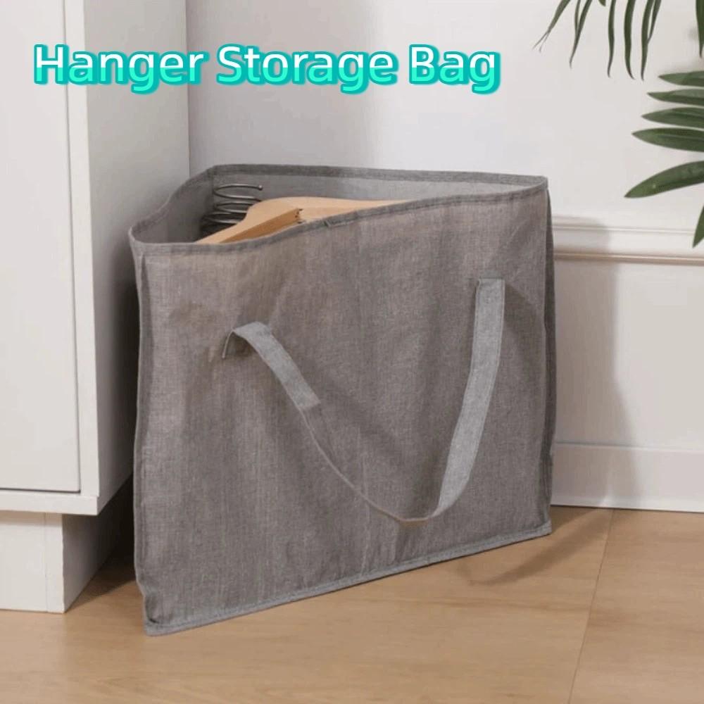 Large Capacity Triangular Hanger Storage Bag Foldable Breathable Wardrobe Organizer with Handle Space-Saving