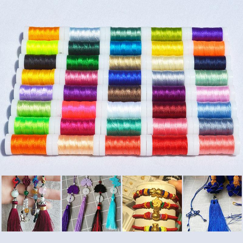 Exquisit High Quality Nylon Cord Jewelry Making Knotting Braided 0.2-0.8mm Chinese Necklace Popular DIY Macrame Cord Bracelet Manual Accessories