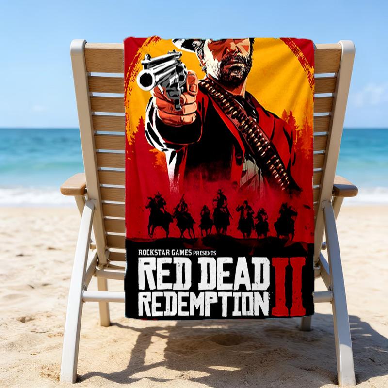 1 шт. Пляжное полотенце Red Dead Redemption, Оборудование для пляжа и бассейна на побережье, Модный рисунок, Прямоугольное, Необходимое в путешествии
