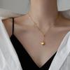 Модное изысканное золотое ожерелье-сердечко для женщин, универсальная цепочка на ключицу, темперамент, индивидуальные аксессуары