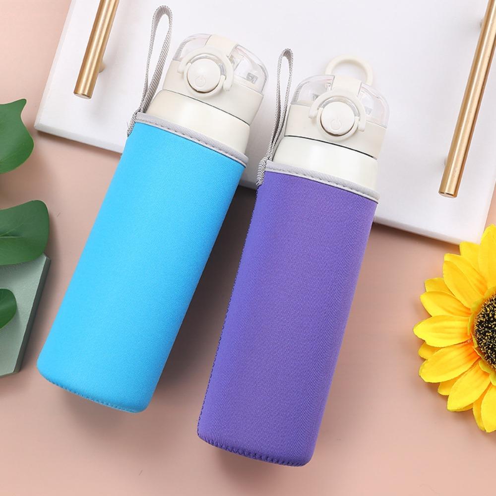 Collapsible Vacuum Cup Insulator Sleeve Elastic Sport Water Bottle Cover Camping Accessories