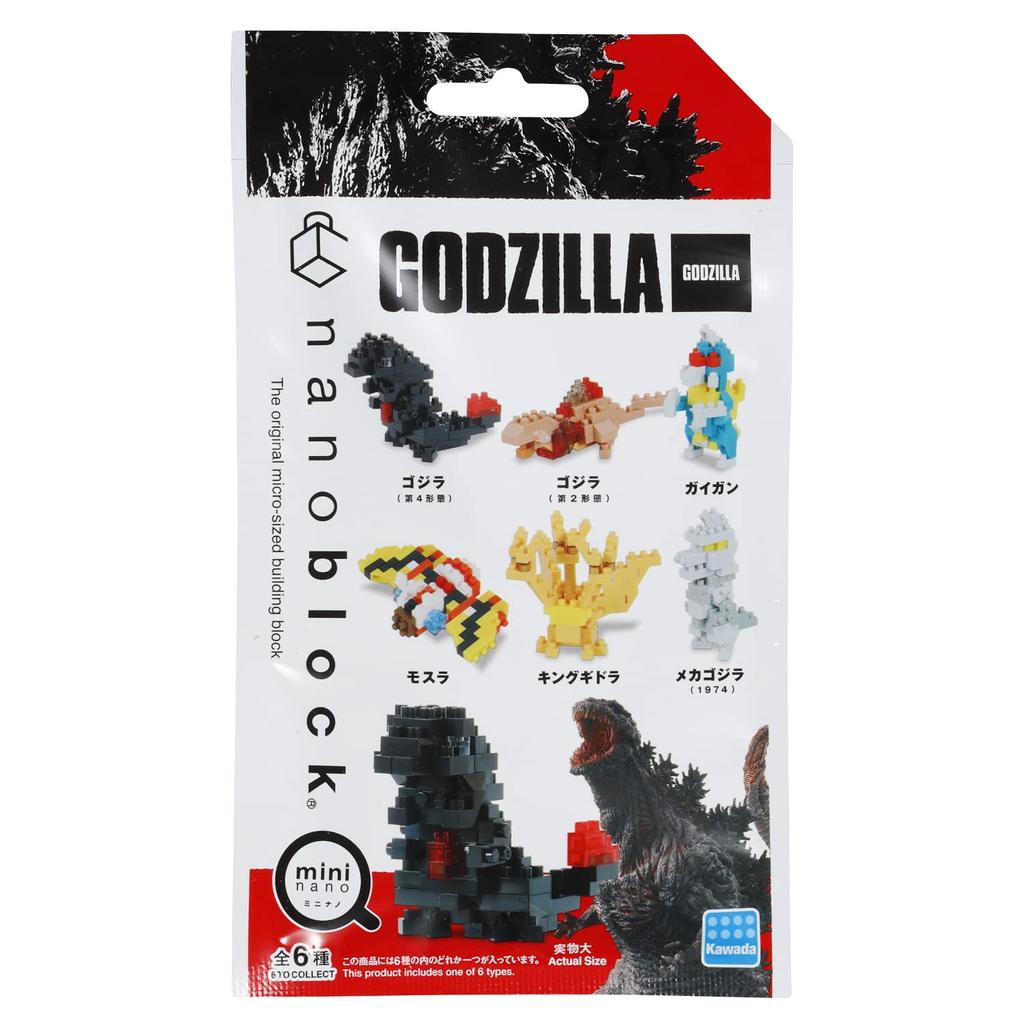 Kawada Nanoblock Mini Nano Godzilla NBMC_12S 1BOX = 6 штук, всего 6 типов