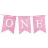 Мешковина Гирлянда ONE Баннер на стул для первого дня рождения ребенка Мальчик Девочка Один год Украшение для вечеринки по случаю дня рождения Сувениры Реквизит для фотосессии Принадлежности