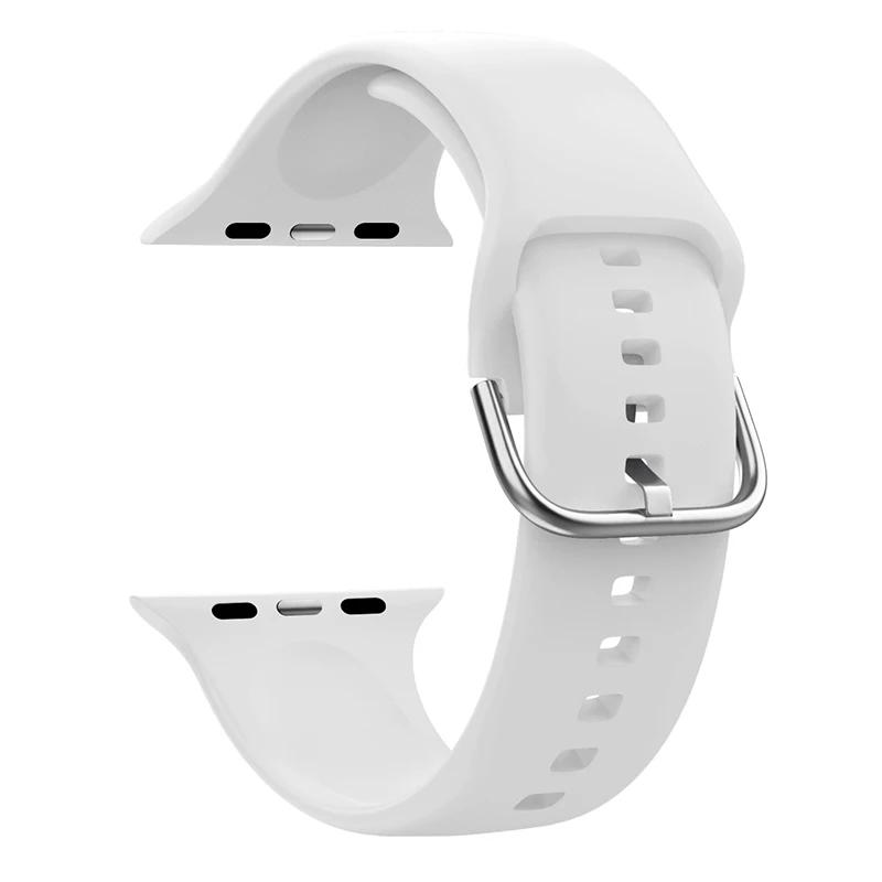 Ремешок Для Apple Watch Ремешок 44мм 45мм 49мм 42мм 41мм 40мм Аксессуары Силиконовый Браслет Correa iWatch Серия 8 9 Ultra SE 6 7 5 4