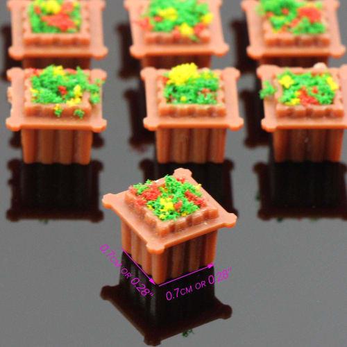 GY36150-12JP 12-Piece 1:150 Scale Model Scene Collection, Flower Beds, Gardens, Parks, Streets, Building Models, Dioramas, Miniature Gardens, Decorati