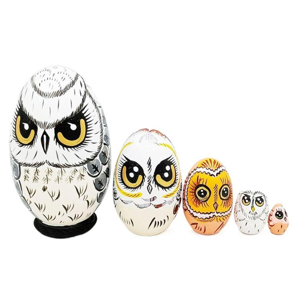 Japanese Girl Animal Matryoshka Doll Snowman Girls Russian Doll Wooden Stacking Dolls  Kids Toys