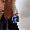 Кольцо-бант с леопардовым принтом подходит для чехла мобильного телефона Samsung ZFlip6 zflip5 складной экран противоударный защитный чехол.