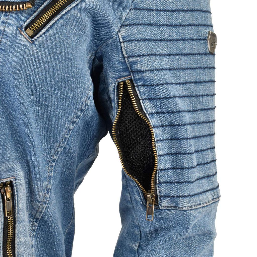 Мотоциклетная куртка защитная джинсовая двойная куртка черная 2XL для осени и стандарта CE уровня 2 CE стандарт защитные джинсы эластичный материал [Komine]