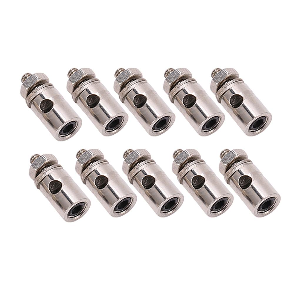 10Pcs 2.1mm RC Plane Pushrod Connector Linkage Metal Quick Adjust Stopper for KT Fixed Wing Aircraft