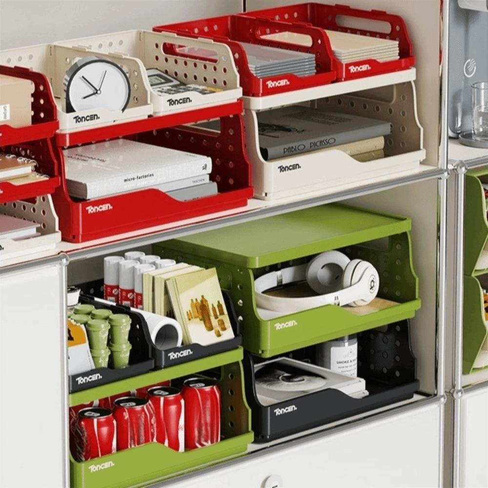 Перфорированная доска Складная настольная книжная полка Пластиковый органайзер с ящиками Настольная полка для хранения Студенческая учеба